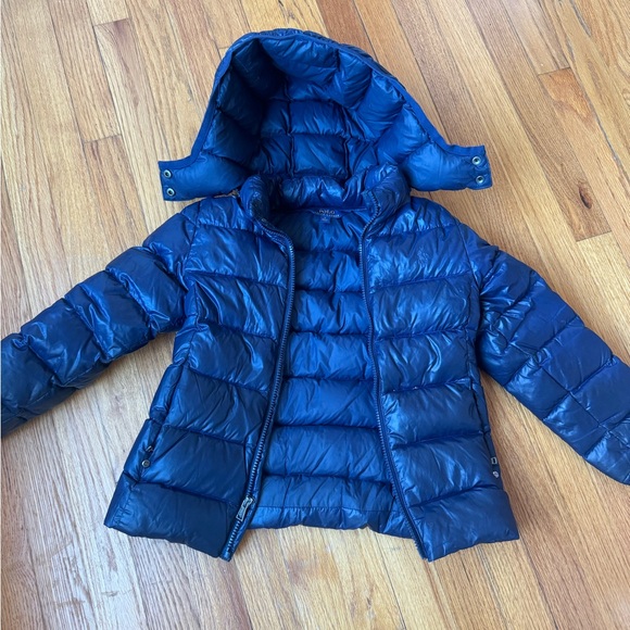 Polo Ralph Lauren Girl Navy Blue Winter hooded Jacket size 5 - Picture 2 of 7